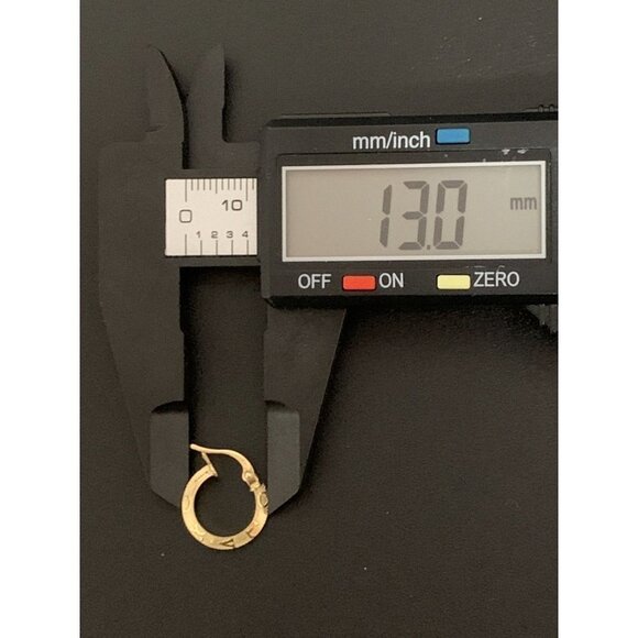 18K Gold Earrings Hoops Loops 0.92 grams HOLD - Picture 3 of 8
